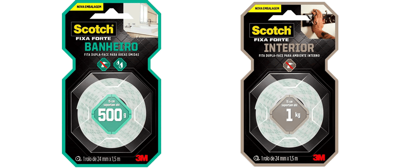 Fita Dupla Face Scotch Fixa Forte Fixação Extrema
