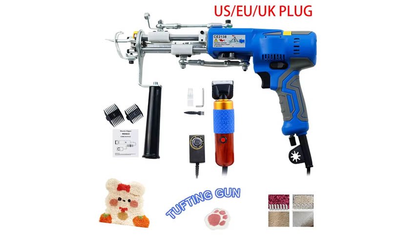 Nova Pistola de Tufting AK-V Kit Completo para Iniciantes e Profissionais Criação de Tapetes Fácil e Prático