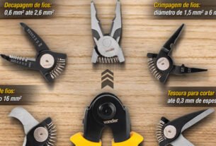 Alicate Multifunções 5 em 1 Vonder com Cabeças Intercambiáveis Lançamento Completo