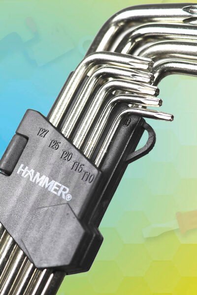 JOGO DE CHAVE TORX LONGA 9 peças HAMMER