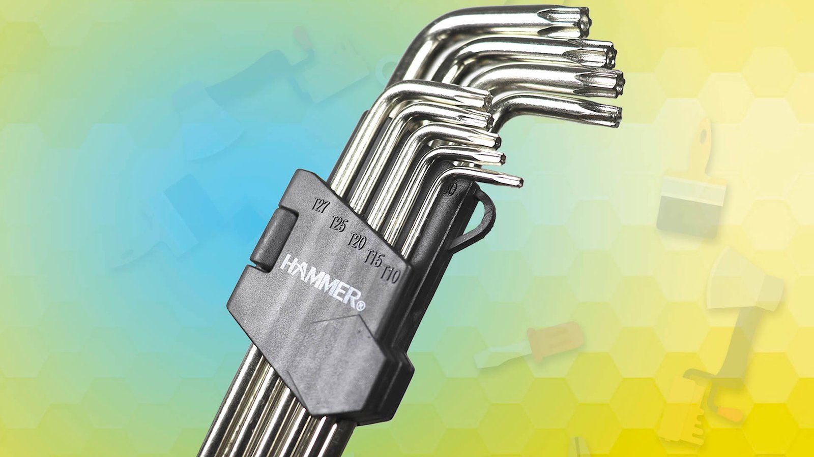 JOGO DE CHAVE TORX LONGA 9 peças HAMMER